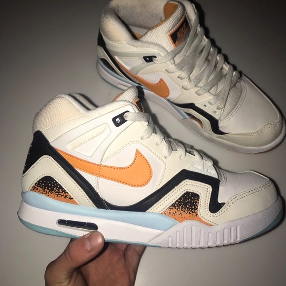 Mens Nike Air Tech Challenge II (2) White Kumquat - Picture 1 of 8